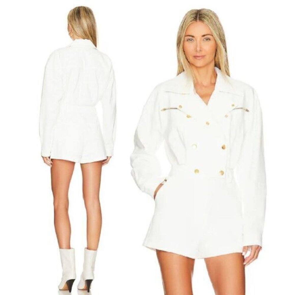 Lovers and Friends Frankie Romper in Bone White
